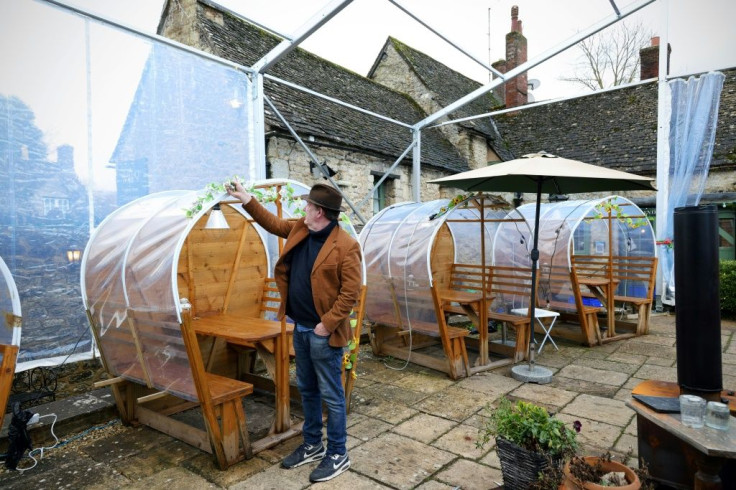 Mark "Baz" Butcher, landlord of The White Hart of Wytham, has switched to food delivery to survive