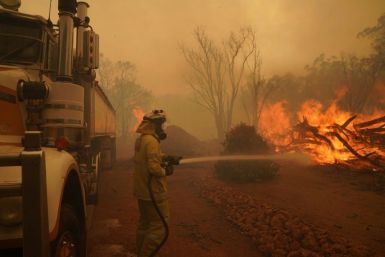 More than 200 firefighters are battling the bushfire which has so far burned almost 10,000 hectares (24,700 acres)