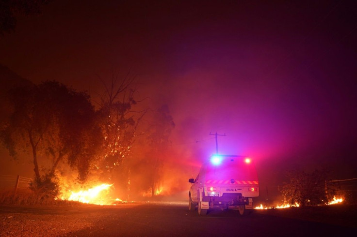 Hundreds of people have fled the area since the bushfire was sparked on Monday