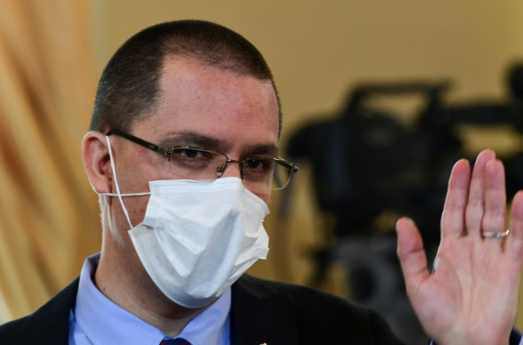 Venezuelan Foreign Minister Jorge Arreaza, pictured in December 2020, said that 12 Guyanese citizens detained by his country had been released