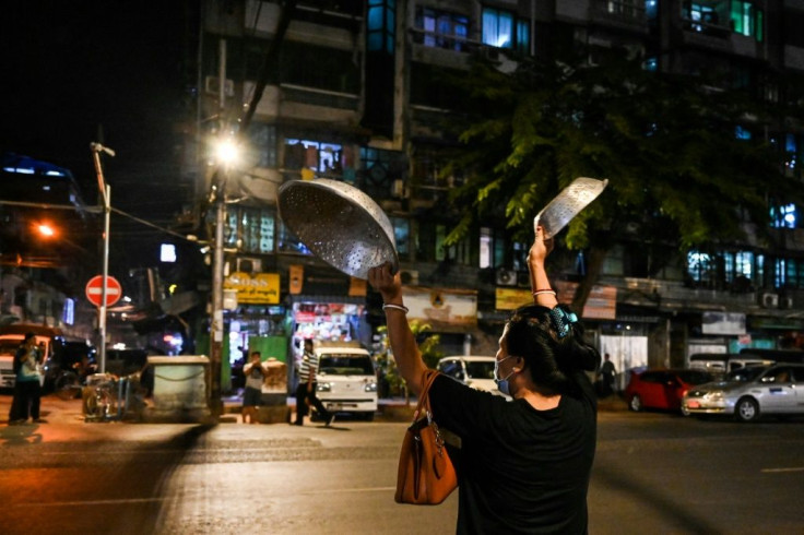 Resistance has so far been limited to peaceful civil disobedience, including banging pots and pans in a practice that is traditionally associated with exorcising evil