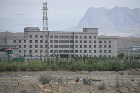 (FILES) This file photo taken on June 2, 2019 shows a facility believed to be a re-education camp where mostly Muslim ethnic minorities are detained, in Artux, north of Kashgar in China's western Xinjiang region