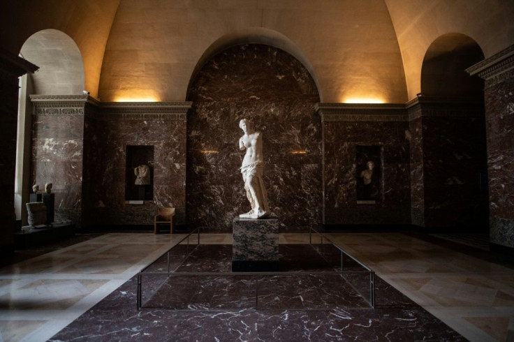 World famous attractions such as the Venus de Milo at the Louvre have been deprived of their usual crowds during the pandemic