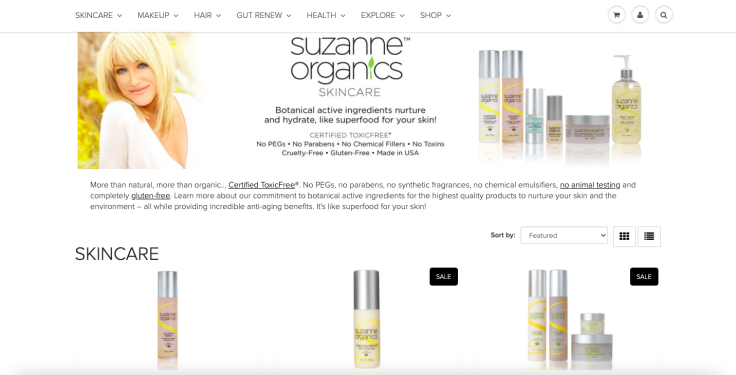 Suzannes Organic Skin Care Products