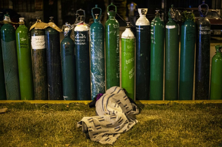 People in Peru have had to queue for days, and nights, to get their hands on an oxygen refill for loved ones battling coronavirus infection