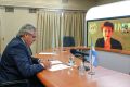 Argentinian Presidency of Argentinian President Alberto Fernandez speaks through video-call with the director of the International Monetary Fund (IMF) Kristalina Georgieva at the presidential residence in Olivos, Buenos Aires province, Argentina, on Janua