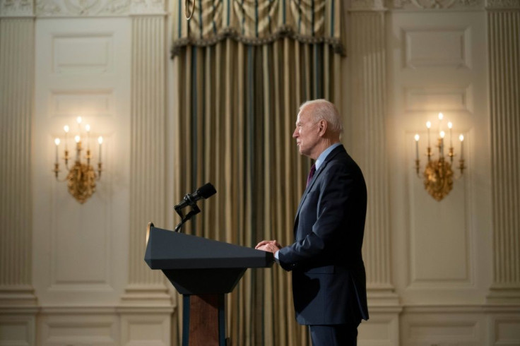 US President Joe Biden, seen speaking at the White House on February 5, 2021, has vowed to step up efforts on LGBTQI rights