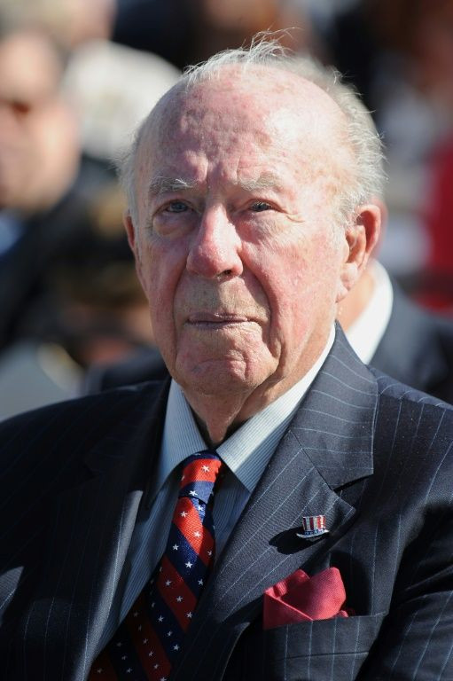 Former US secretary of state George Shultz attends the centennial birthday celebration for former US president Ronald Reagan at the Reagan Presidential Library in Simi Valley, California, on February 6, 2011.