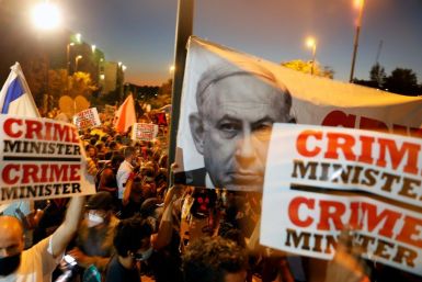Weekly protests against Netanyahu have rumbled on for months, with demonstrators from the 'Crime Minister' movement focusing on graft allegations the premier faces