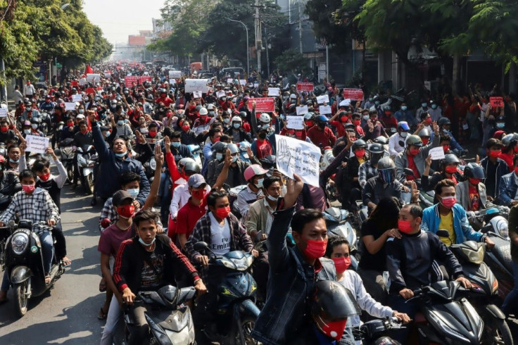 Tens of thousands have people have taken to Myanmar's streets to protest the coup