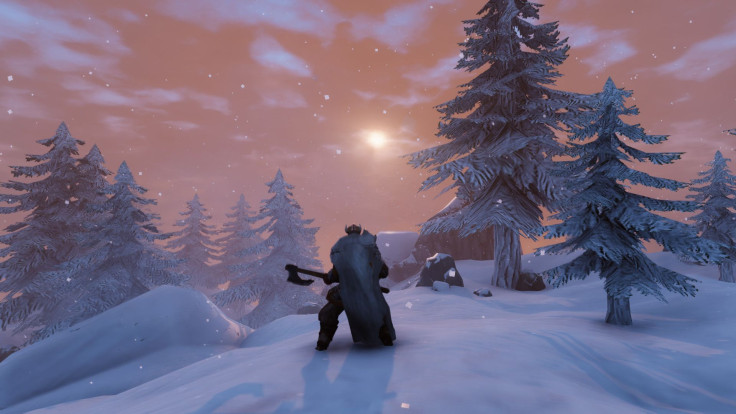 A player preparing for a night in the woods in Valheim.