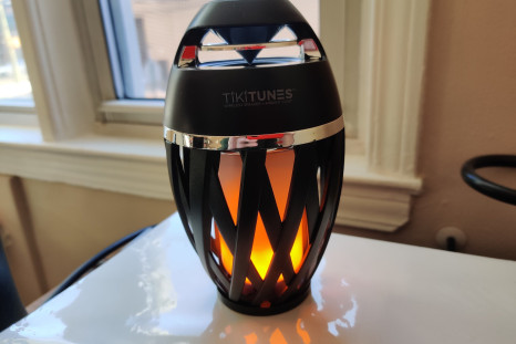 The TikiTunes speaker features very realistic flame lighting effects