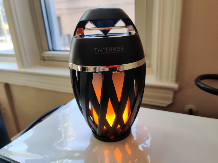 The TikiTunes speaker features very realistic flame lighting effects