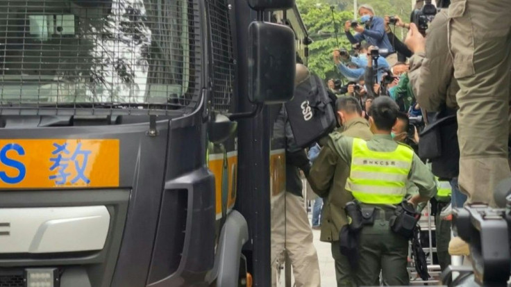 IMAGES of Jimmy Lai arriving in vanHong Kong's top court is set to hand down a judgement on Tuesday in the first legal challenge to Beijing's sweeping national security law, deciding whether Jimmy Lai can be granted bail.