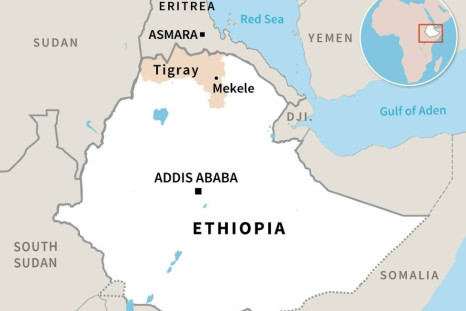 Map of Ethiopia locating Tigray region