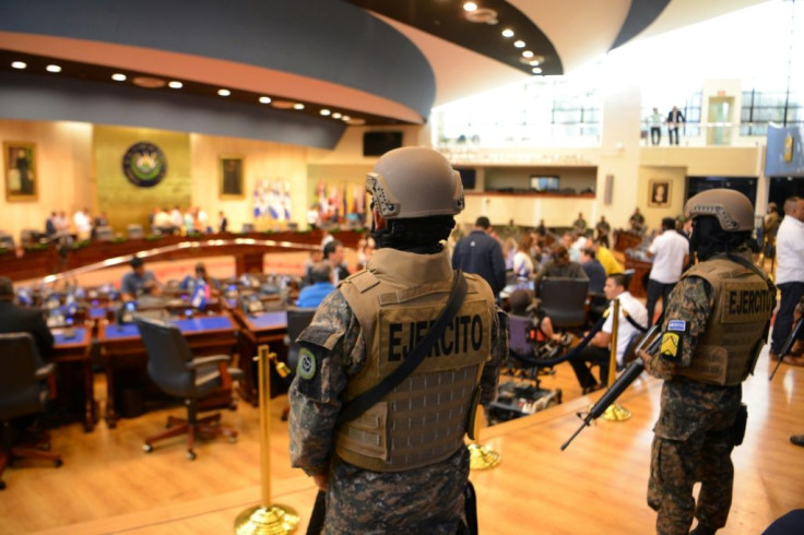 Soldiers from El Salvador's military entered Congress in the capital San Salvador on February 9, 2020