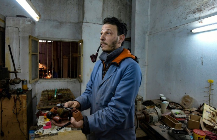 Anis Bouchnak learnt the pipe-making skills from an expert employed by his grandfather, who died last year