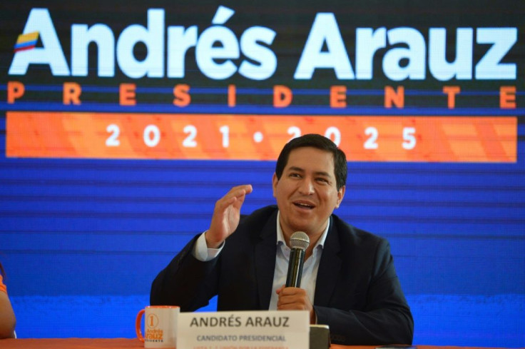Economist Andres Arauz is a protege of leftist former president Rafael Correa, who remains popular in Ecuador