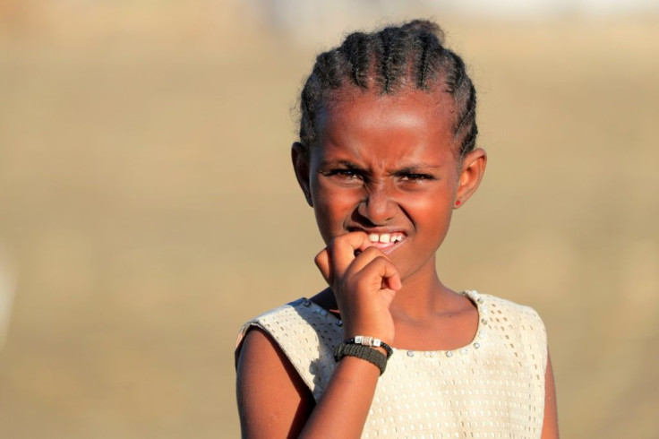 A young refugee from the Tigray conflict, pictured at the Tenedba camp in Mafaza, eastern Sudan