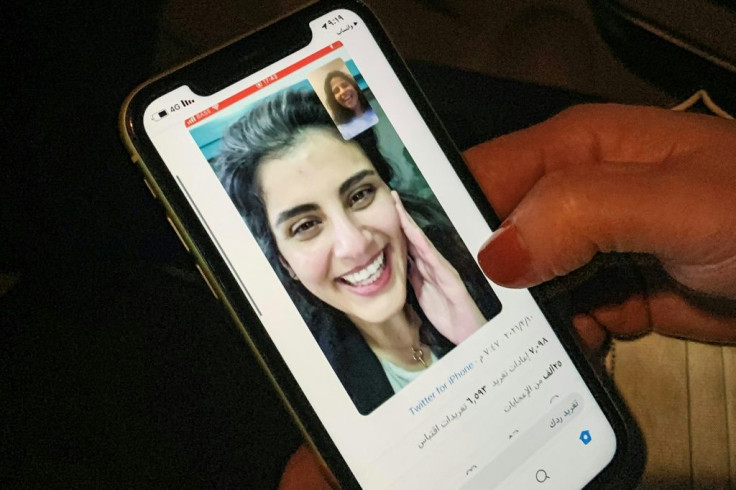 Loujain al-Hathloul was pictured in a social media post by her sister Lina after her release from detention on Wednesday
