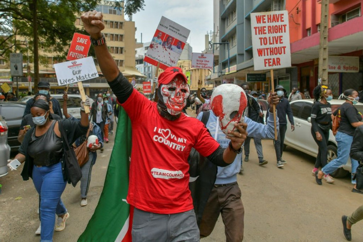 Kenyans demonstrated in July last year against police brutality