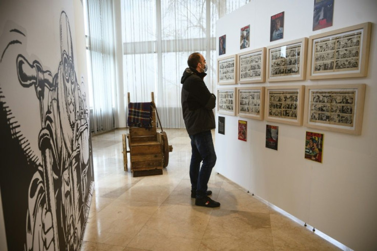 Original images from the 'Alan Ford' series are featured at an exhibition in Belgrade