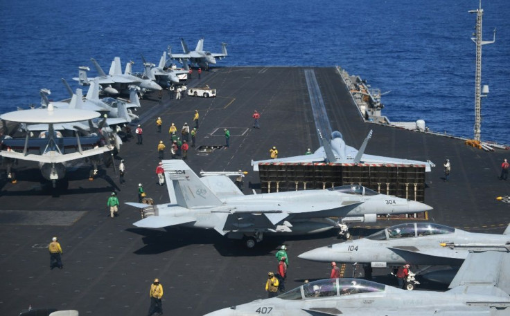 The US aircraft carrier Theodore Roosevelt in the South China Sea in 2018: the new administration of President Joe Biden intends to continue challenging China's territorial claims in the region