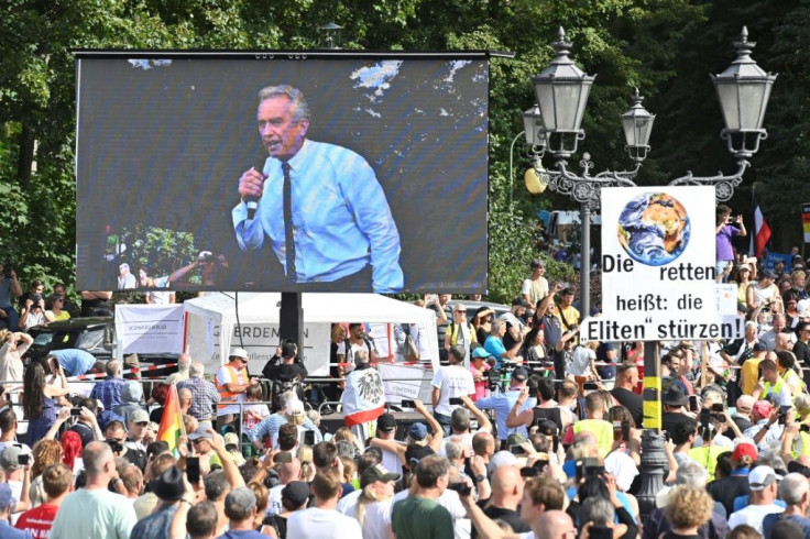 Robert F Kennedy Jr has repeatedly spread debunked claims about vaccines, and spoke at a protest in Berlin in 2020 called by Covid-19 deniers and members of the far right