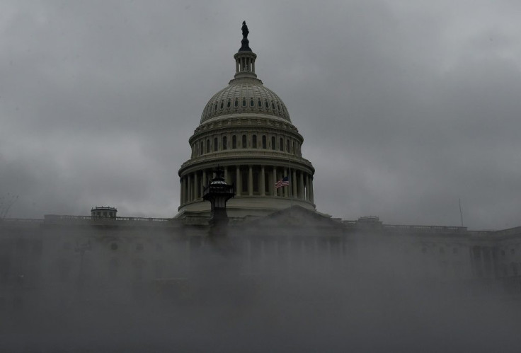 The US Capitol is shrouded in steam and fog during the second impeachment trial of former President Donald Trump in Washington, DC, February 11, 2021