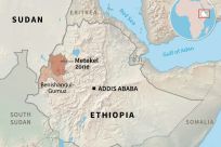 Map of Ethiopia locating the area of Metekel