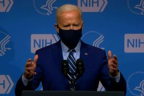 US President Joe Biden says his government has signed deals to acquire 200 million more Covid-19 vaccine doses, after touring the National Institutes of Health in Maryland.