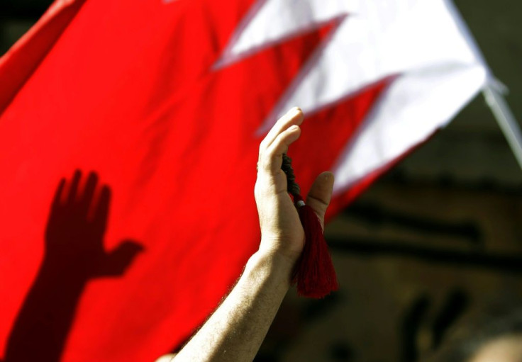 A Bahrain flag is waved during a Shiite funeral in the capital Manama, in this file photo taken on March 22, 2011