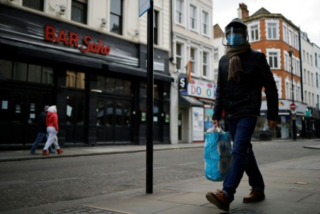 Deserted streets in London due to the coronavirus pandemic testify to the economic damage caused after GDP shrank a record 9.9 percent last year