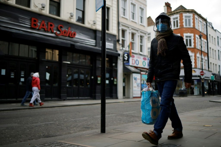 Deserted streets in London due to the coronavirus pandemic testify to the economic damage caused after GDP shrank a record 9.9 percent last year