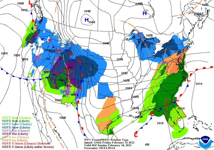 A winter weather system will bring snow into southern states early next week.