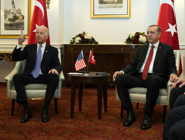 US President Joe Biden, then vice president, meets Turkish President Recep Tayyip Erdogan in Washington in March 2016