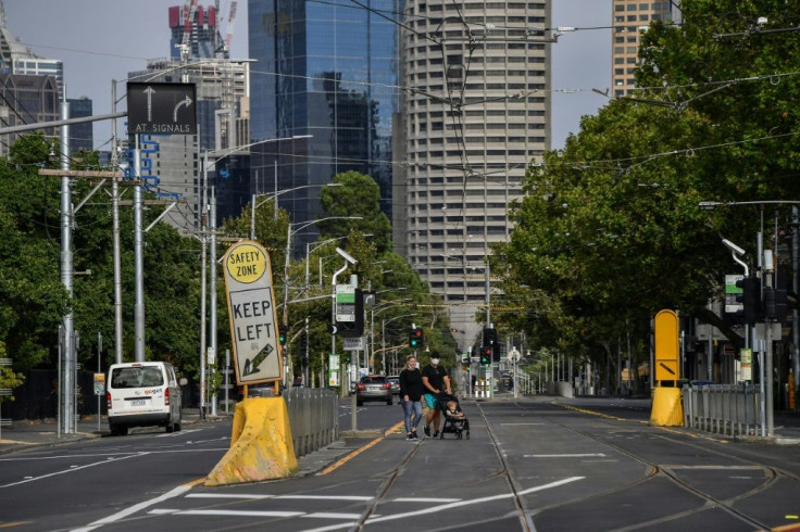 Melbourne was quiet, with just a few people seen on the streets, as the city entered its third lockdown since the pandemic began