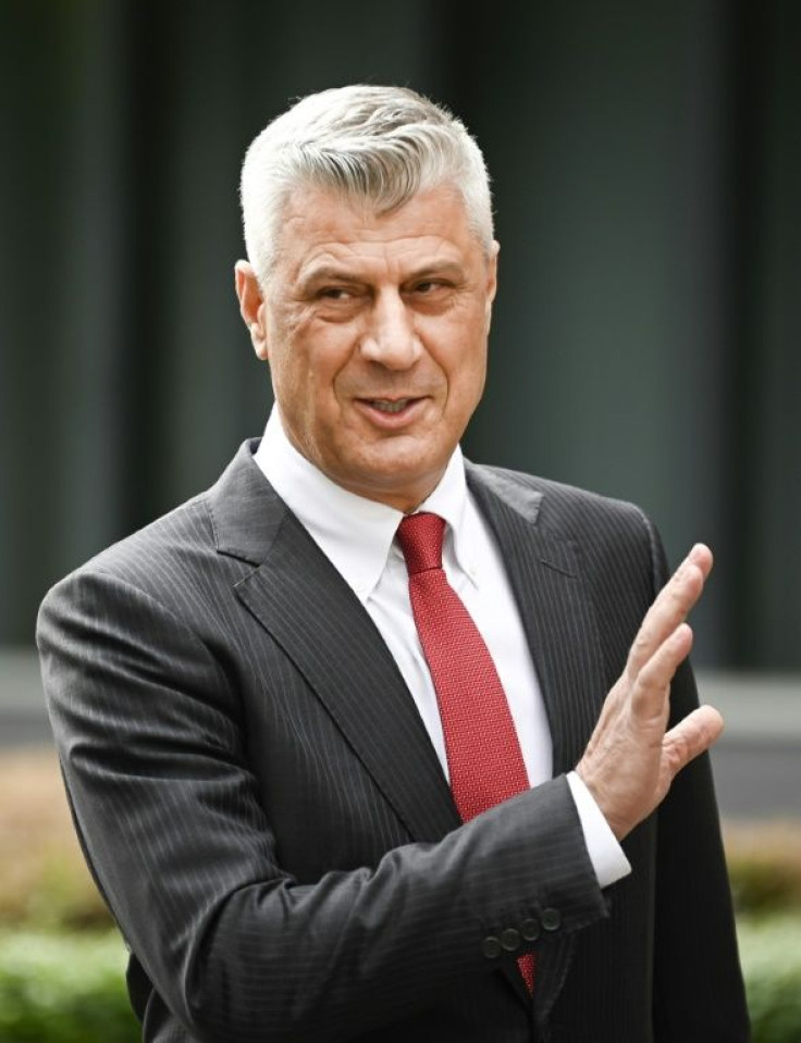 Former president Hashim Thaci is awaiting trial in The Hague for crimes including murder, torture and persecution