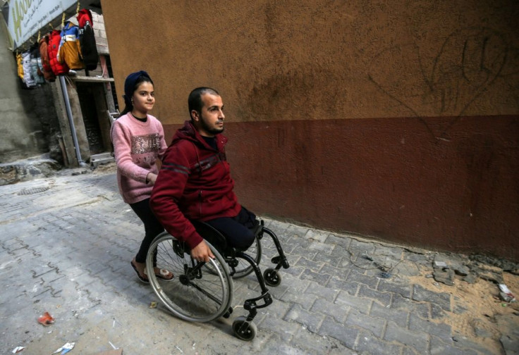 Mohammad Abu Jazar, 34, lost his legs in a 2014 raid on his house in the southern Gaza town of Rafah, which claimed the lives of his wife and two of his children