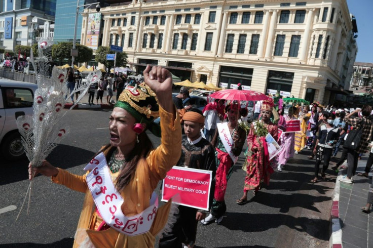 The 37 great 'nats' -- or deities -- venerated in Myanmar do not want military rule, according to spirit mediums protesting against the return to army rule