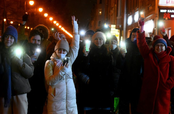 A protestor said she was beginning to consider whether to leave Russia, adding:Â "I don't feel protected here"