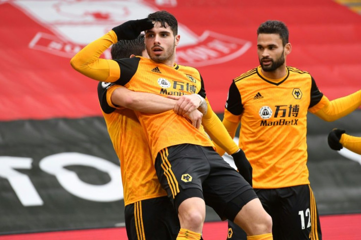 Pedro Neto (centre) scored the winner for Wolves at Southampton