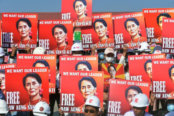 Aung San Suu Kyi has been detained since the day of the coup