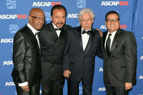 Johnny Pacheco (2R), pictured in 2014 with fellow salsa musicians Roberto Roena (L), Bobby ValentÃ­n (2L) and Ismael Miranda (R), was considered one of the fathers of salsa music