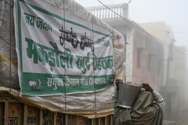 Tens of thousands of farmers have been camping outside Delhi in the winter cold since late November, calling for the repeal of new agriculture laws