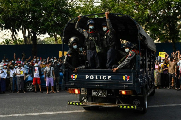 The shutdown came after another day of protests in Yangon