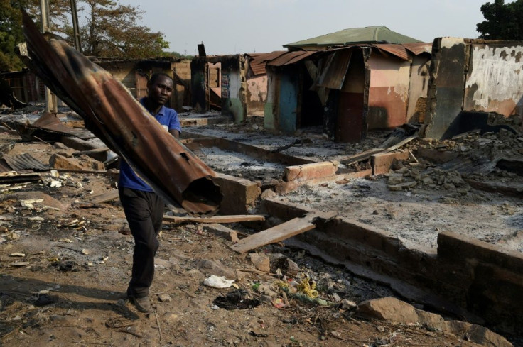 Many homes and stores were destroyed in the market clashes