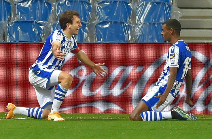 Dangerous duo: Real Sociedad's Mikel Oyarzabal (left) and Alexander Isak (right)will pose a threat to Manchester United