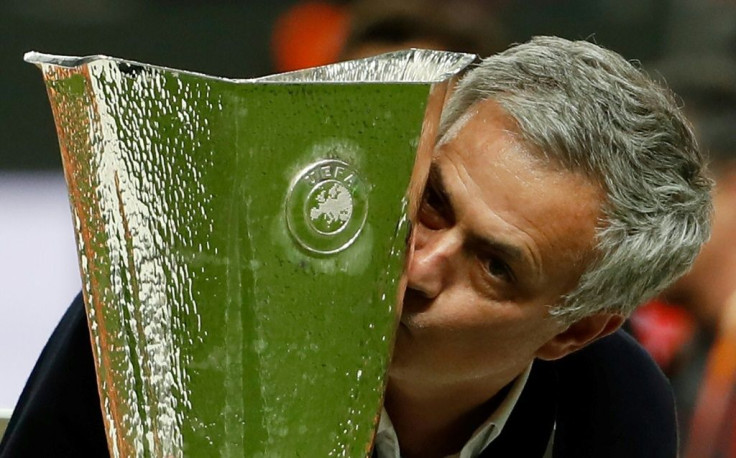 Two for two: Tottenham manager Jose Mourinho has won the Europa League the two previous times he has managed in the competition at Porto and Manchester United