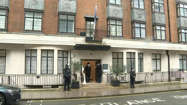 IMAGESScene at King Edward VII Hospital in London where Britain's Prince Philip, the husband of Queen Elizabeth II, has been admitted as a "precautionary measure". The 99-year-old was taken to the private hospital on the evening of Tuesday 16 February 202